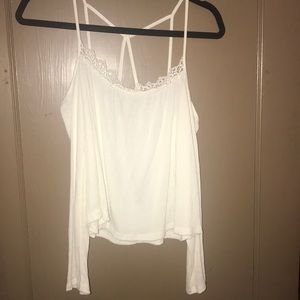 White open shoulder long sleeve